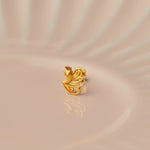 Peacock Majesty Gold Nose Pin – Simple 18K Nose Pin Gold Design for Women