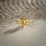 Sapphire Trio 18K Stone Gold Nose Pin Online For Women