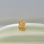 Crescent Drop Gold Nose Pin – Simple 18K Nose Pin Gold Design for Women