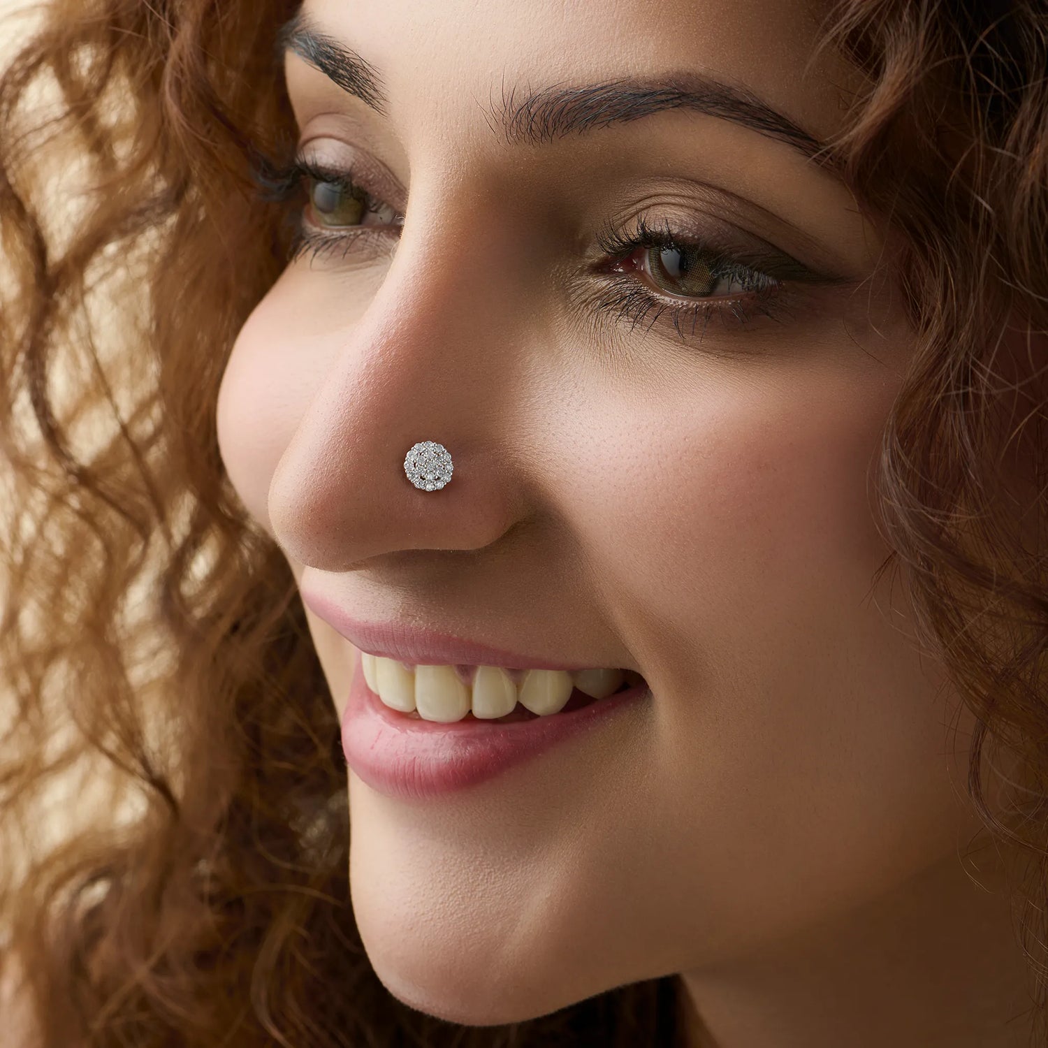 Urban Constellation Nose Pin Gold Diamond Design For Women