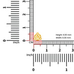 Gold nose pin measured with ruler showing 7 mm size ideal for lightweight and comfortable daily wear